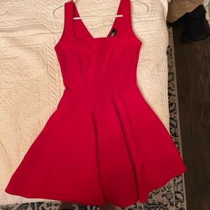 Lulus short pleated red dress